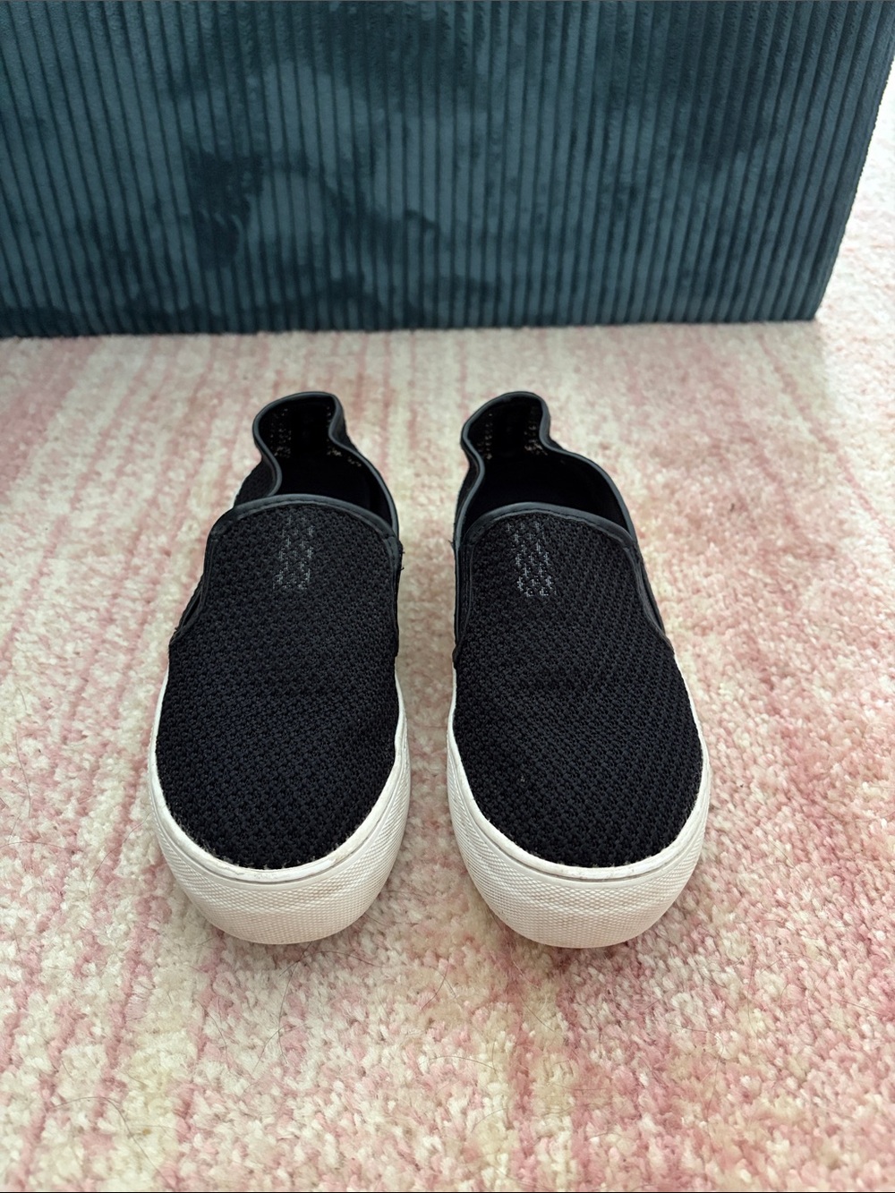 Steve Madden Black Slip-On Coulter Shoes